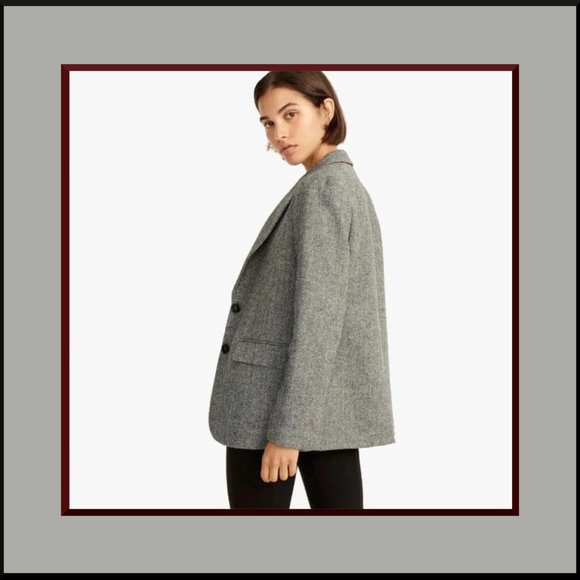 NWT J. Crew Sommerset Blazer/Heather Graphite English Wool Herringbone/Sz 4 - Picture 3 of 6